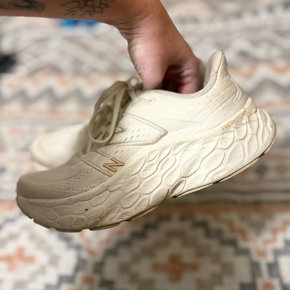 New Balance Cream Athletic Shoes - Picture 3 of 4